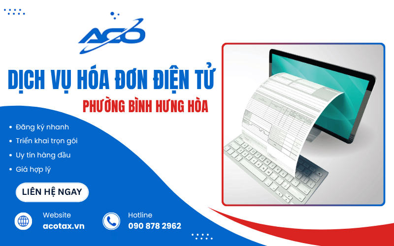 Dịch vụ hóa đơn điện tử phường Bình Hưng Hòa