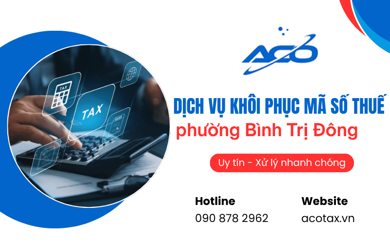 dịch vụ khôi phục mã số thuế phường Bình Trị Đông 