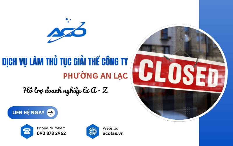 dịch vụ làm thủ tục giải thể công ty phường An Lạc