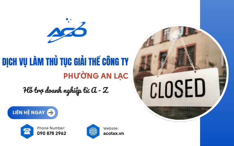 dịch vụ làm thủ tục giải thể công ty phường An Lạc