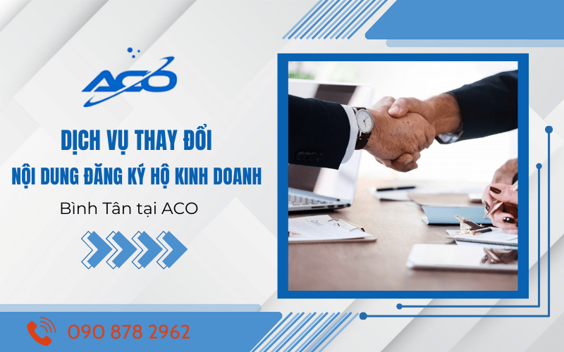 dịch vụ thay đổi nội dung đăng ký hộ kinh doanh Bình Tân