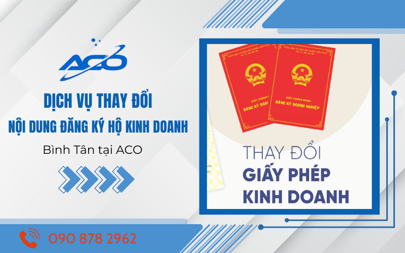 dịch vụ thay đổi nội dung đăng ký hộ kinh doanh Bình Tân
