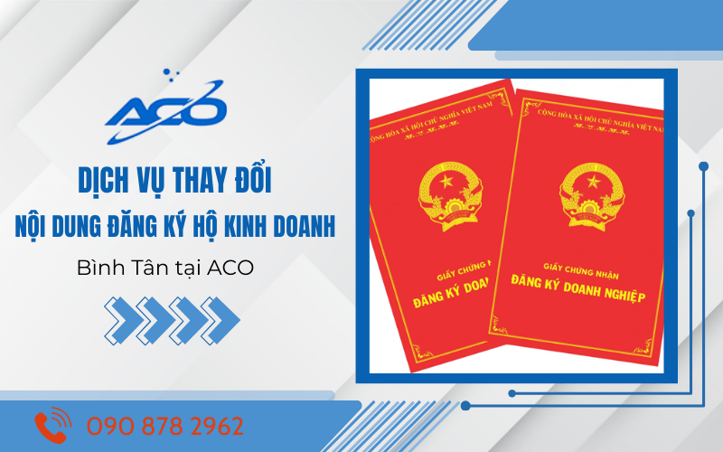 dịch vụ thay đổi nội dung đăng ký hộ kinh doanh Bình Tân