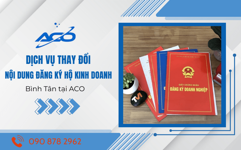 dịch vụ thay đổi nội dung đăng ký hộ kinh doanh Bình Tân