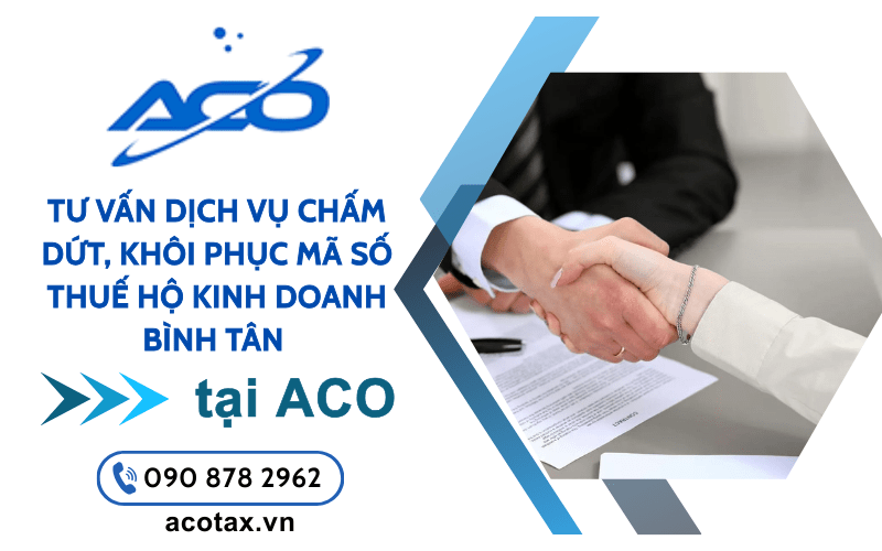 Tư vấn dịch vụ chấm dứt, khôi phục mã số thuế hộ kinh doanh Bình Tân