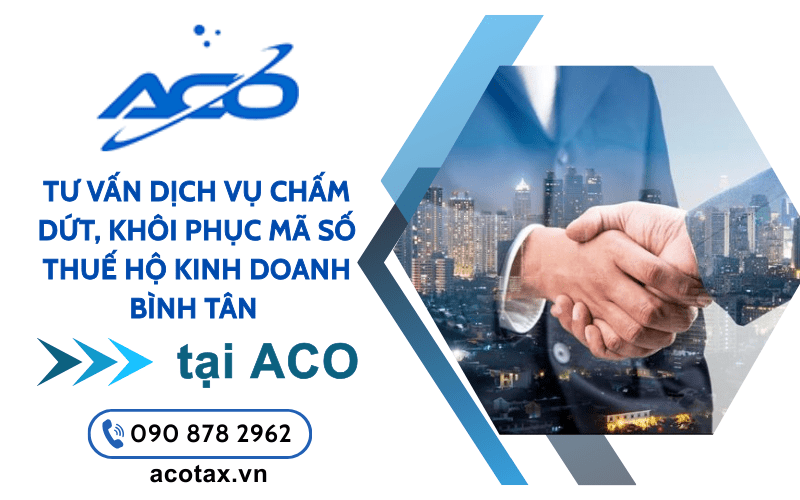Tư vấn dịch vụ chấm dứt, khôi phục mã số thuế hộ kinh doanh Bình Tân