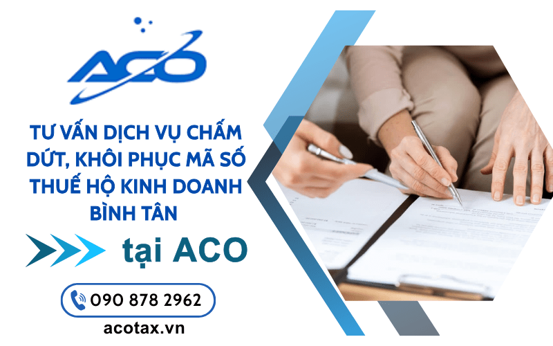Tư vấn dịch vụ chấm dứt, khôi phục mã số thuế hộ kinh doanh Bình Tân