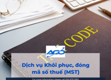 Dịch vụ Khôi phục, đóng mã số thuế (MST)