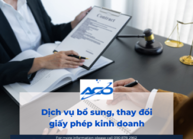 Dịch vụ bổ sung, thay đổi giấy phép kinh doanh (GPKD)
